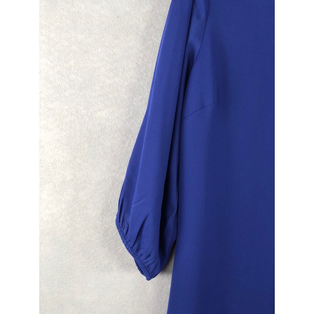 City Chic Pop-Over Top Royal Blue Zipper Front Women's Size Medium NEW - Picture 5 of 7